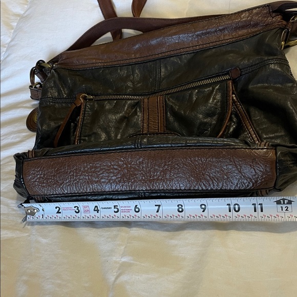Fossil |Heritage |"Long Live Vintage"|Two-Tone | Leather |Crossbody/Shoulder Bag - Picture 14 of 16